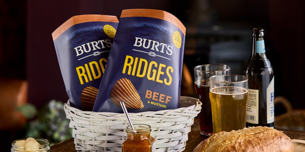 Burts unveiled Refreshed Ridges Packaging